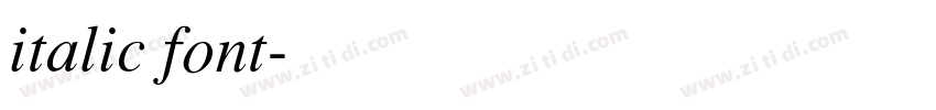 italic font字体转换